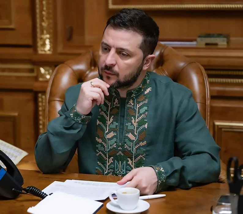 Zelensky's embroidered shirt