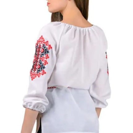 Womens embroidered shirt Ukrainochka with red embroidery