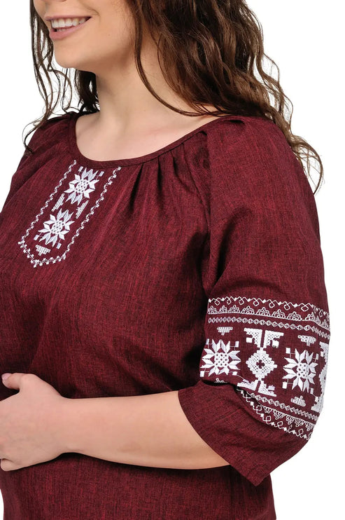 Blouse in Ukrainian style with embroidery
