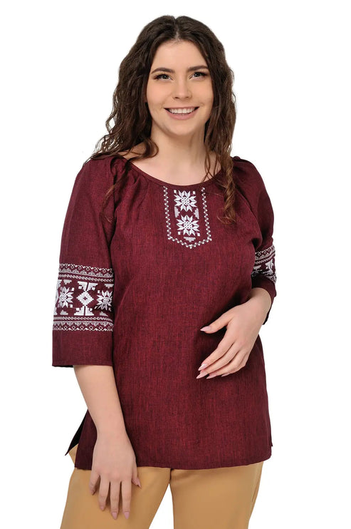 Blouse in Ukrainian style with embroidery