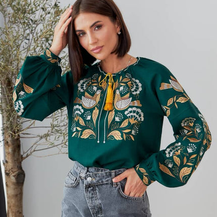 Blouse with embroidery in Ukrainian style
