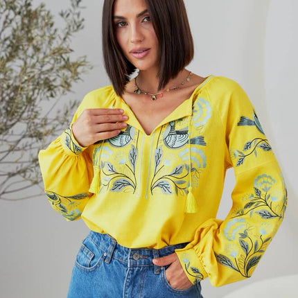Blouse with embroidery in Ukrainian style