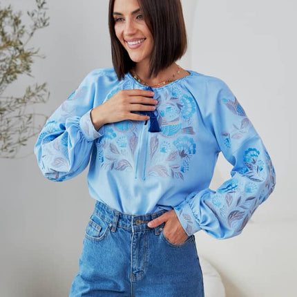 Blouse with embroidery in Ukrainian style