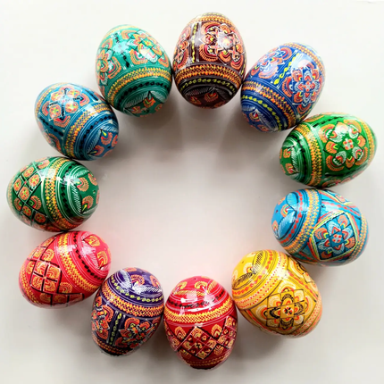 Easter wooden eggs