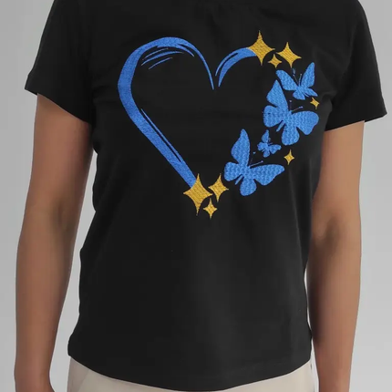 Embroidered Heart T Shirt_1