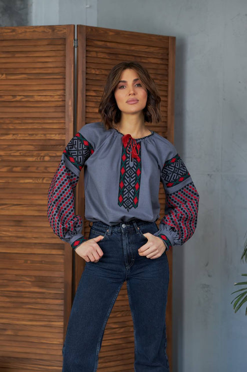 Embroidered Ukrainian woman's blouse