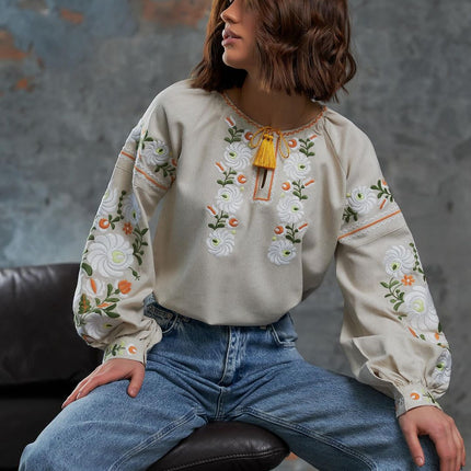 Embroidered blouse for women Petrykivka