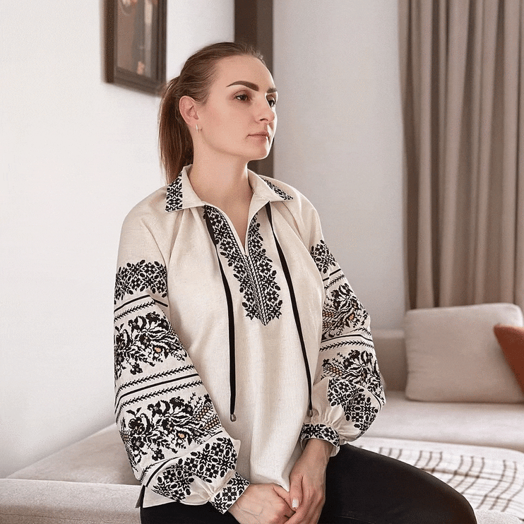 Embroidered blouse for women in Ukrainian style