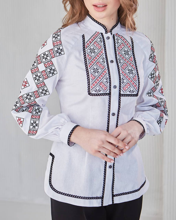 Embroidered blouse in Ukrainian style