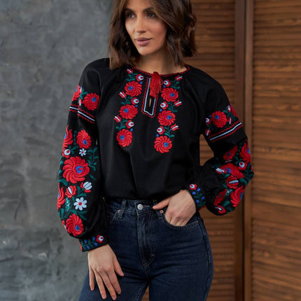 Embroidered blouse for women Petrykivka