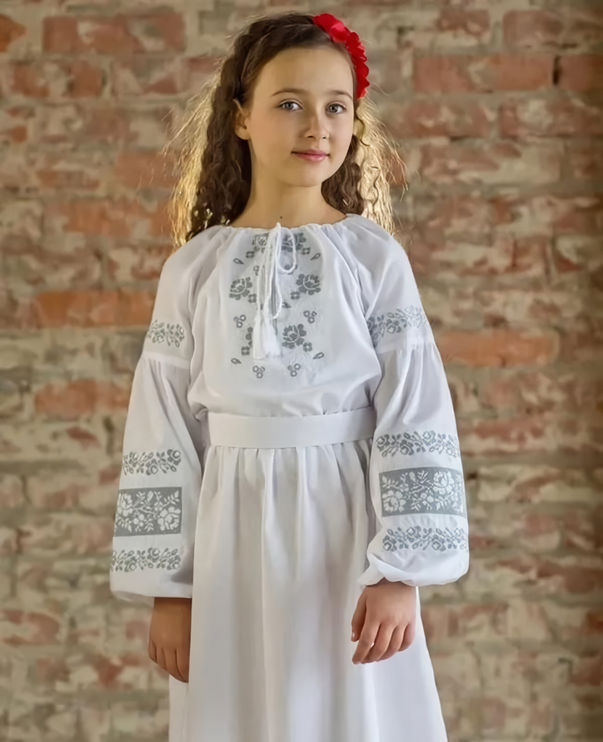 Embroidered dress for a girl