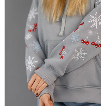 Embroidered hoodies with a Christmas ornament