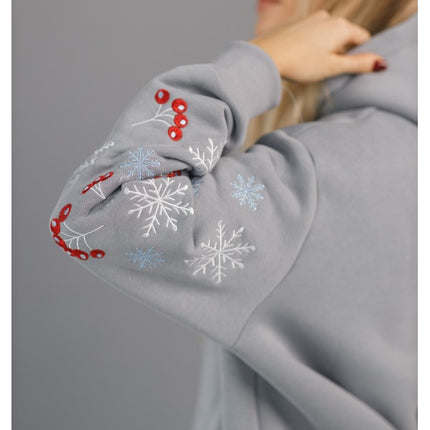 Embroidered hoodies with a Christmas ornament