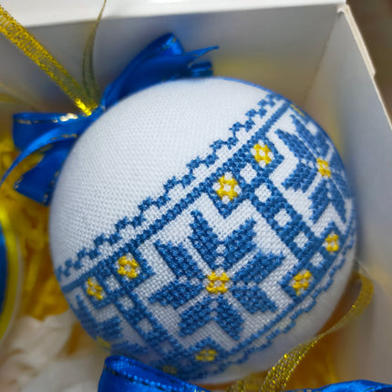 Set of New Year's ornaments in Ukrainian style