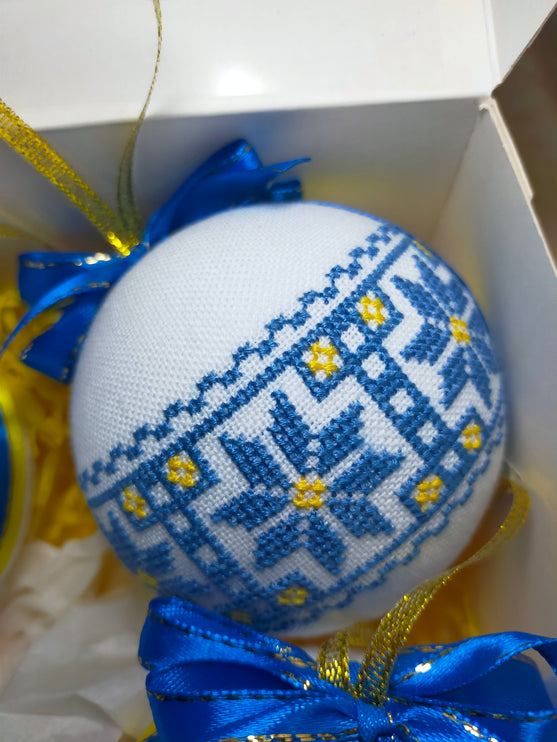 Set of New Year's ornaments in Ukrainian style