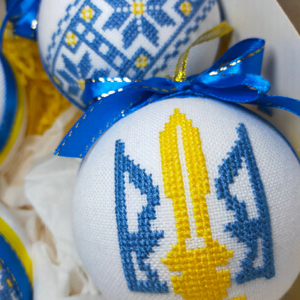 Set of New Year's ornaments in Ukrainian style