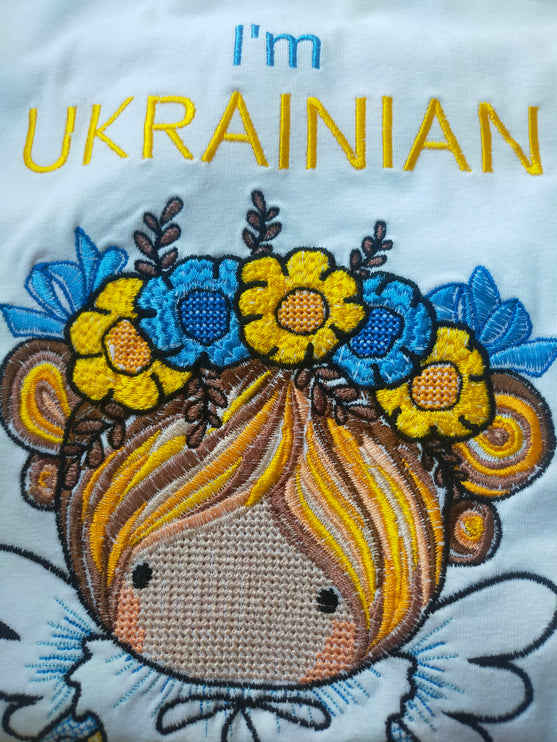 Women's embroidered patriotic t-shirt I'm Ukrainian