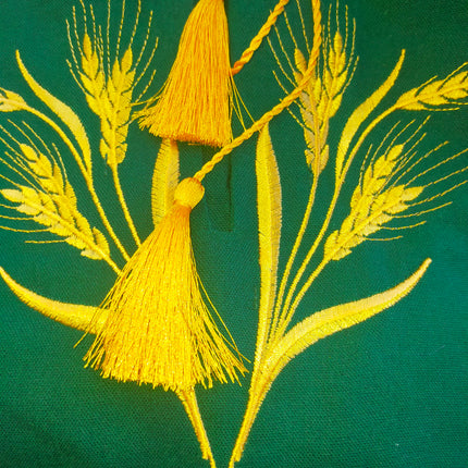 Women's embroidered blouse in Ukrainian style with a wheat ear