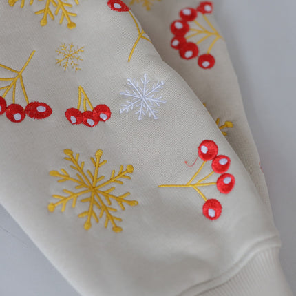 Embroidered hoodies with a Christmas ornament