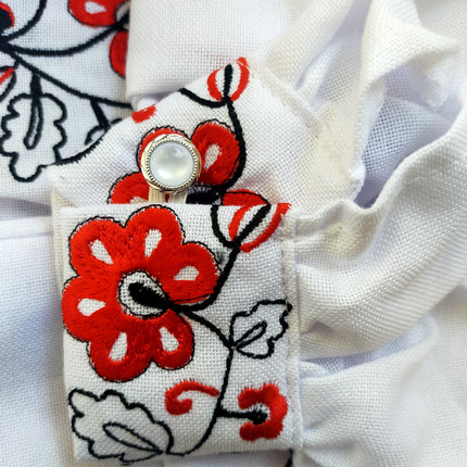 Women's embroidered blouse with flowers