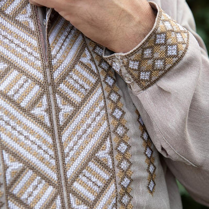 Men's Ukrainian embroidered shirt