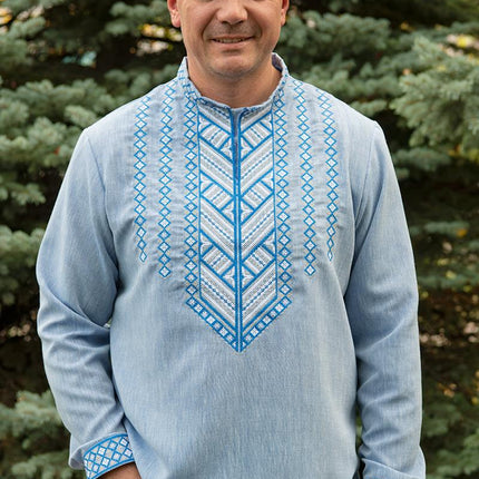 Men's Ukrainian embroidered shirt