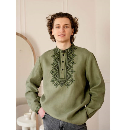 Modern men's embroidered shirt