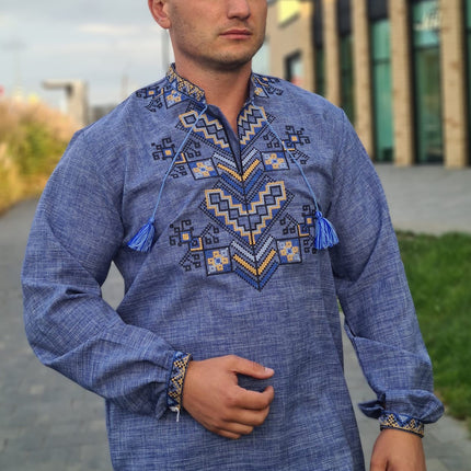 men's embroidered shirt