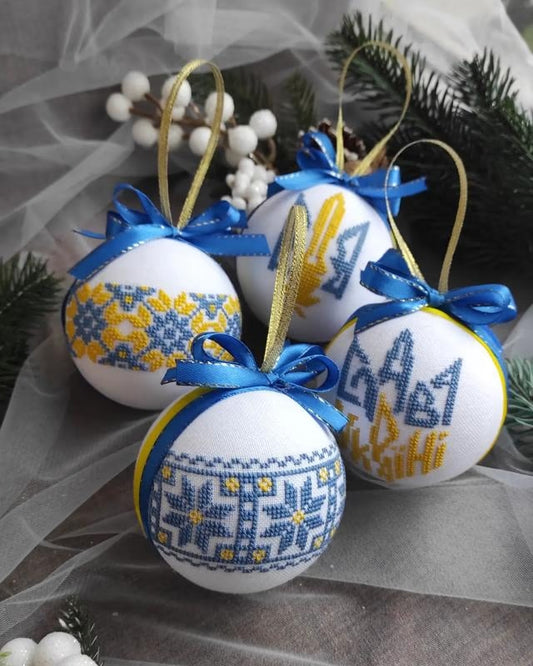 New Year's ornaments in Ukrainian style