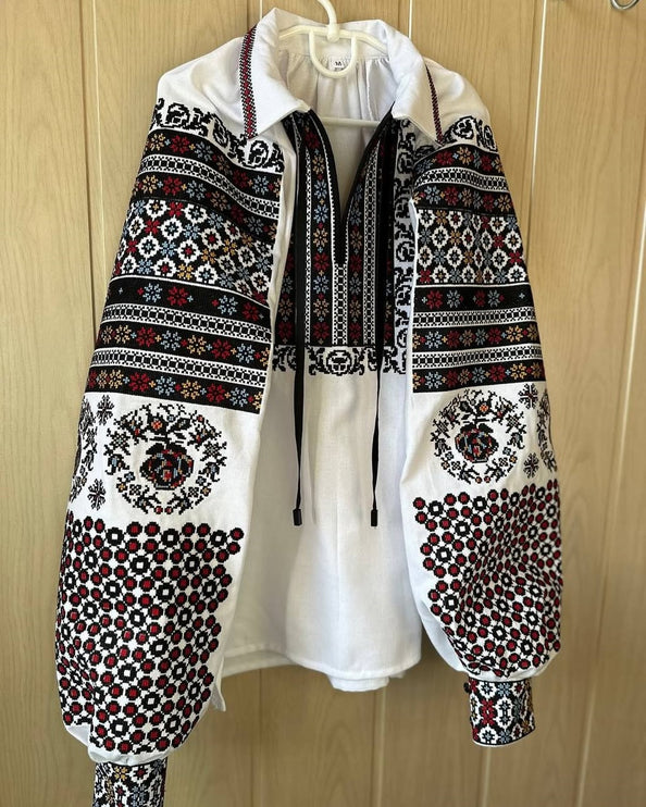 Traditional Ukrainian Embroidered Blouse