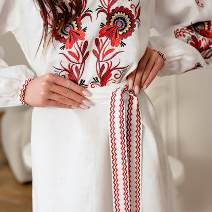 Ukrainian embroidered women's dress