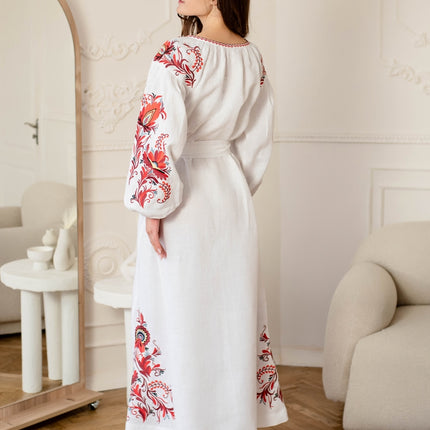 Ukrainian embroidered women's dress