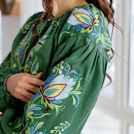 Ukrainian embroidered women's dress