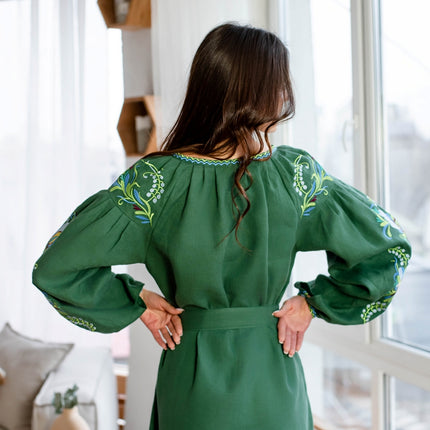 Ukrainian embroidered women's dress