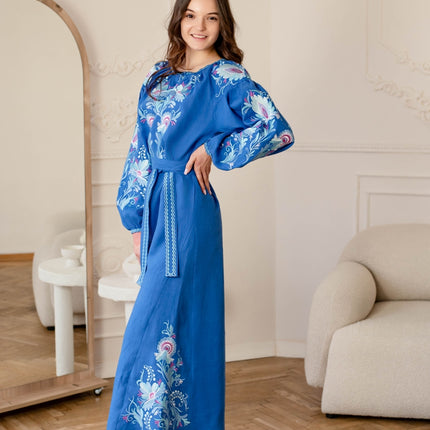 Ukrainian embroidered women's dress