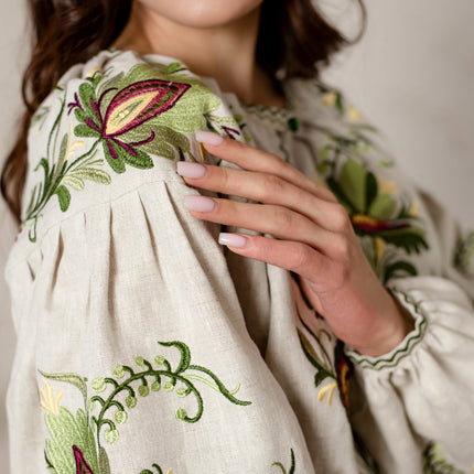 Ukrainian embroidered women's dress