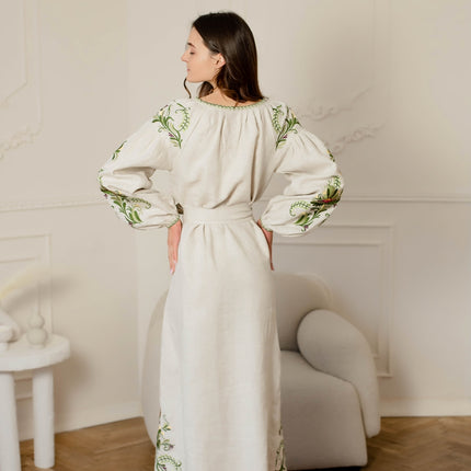 Ukrainian embroidered women's dress