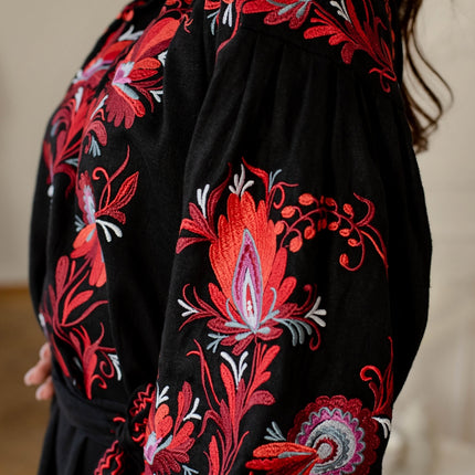 Ukrainian embroidered women's dress