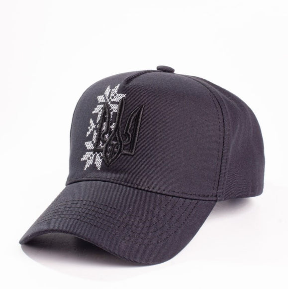 Ukrainian baseball cap with embroidered tryzub