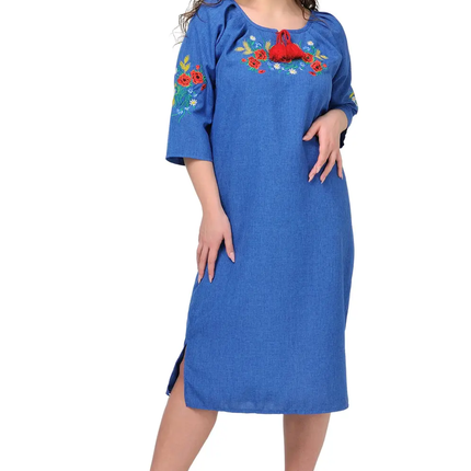 Ukrainian dresses with 3/4 sleeves