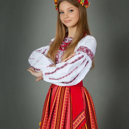 Ukrainian ethnic clothing for a girl