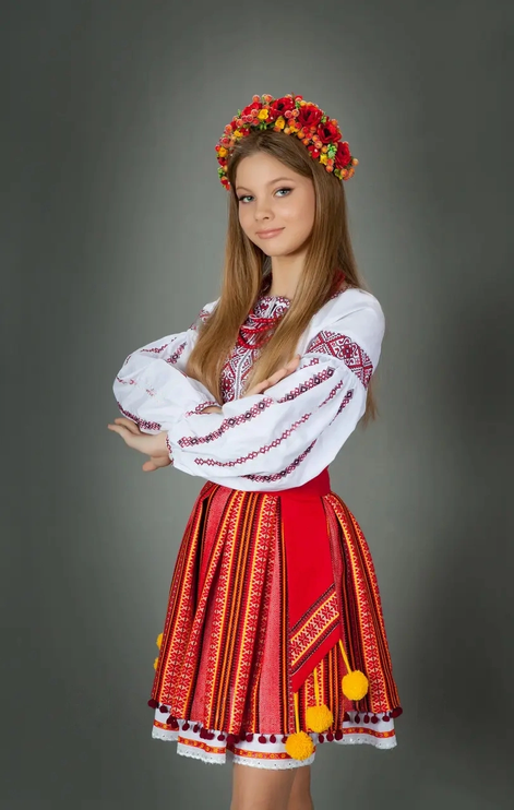 Ukrainian ethnic clothing for a girl