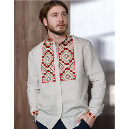 Ukrainian linen vyshyvanka for men