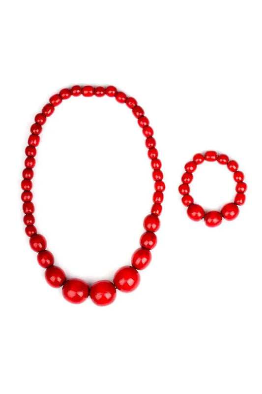 Ukrainian necklace set with bracelet