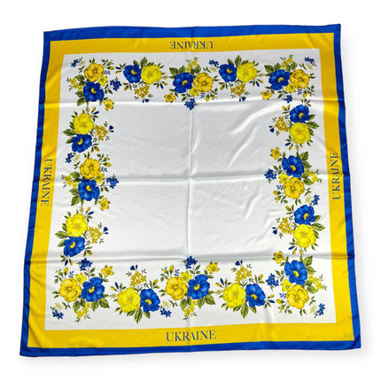 Ukrainian shawl in patriotic colors