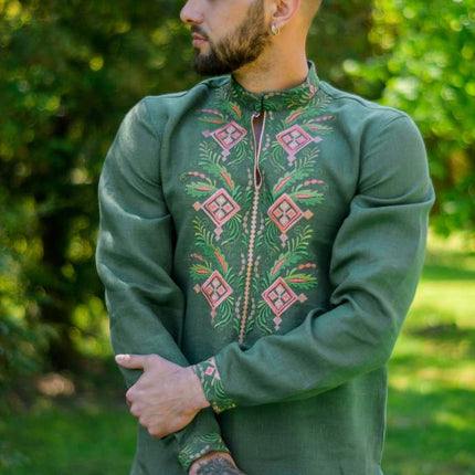 Vyshyvanka linen mens shirt