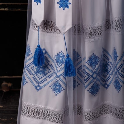 Wedding dress with Ukrainian embroidery