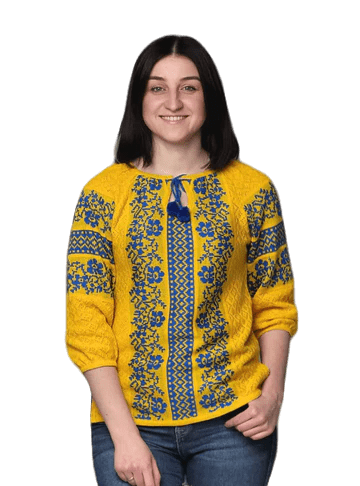 Women's embroidered blouse is crocheted