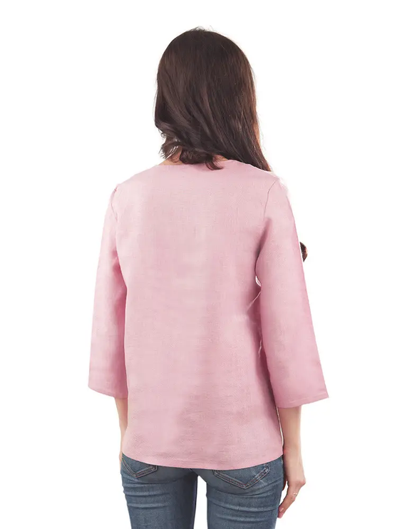 Women's blouse with orchid embroidery