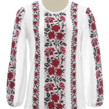 Women's embroidered blouse crocheted Troyanda